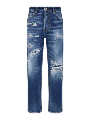 DSQUARED2: straight leg jeans - Trousers