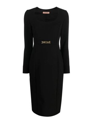 TWINSET: Vestidos media pierna - Vestido Midi - Negro