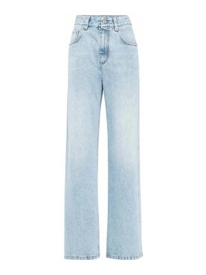 BRUNELLO CUCINELLI: straight leg jeans - Loose Denim Trousers