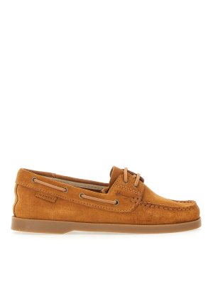 MANEBI: flat shoes - Leather Boat Moccasin