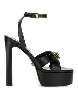 Moschino Sandal With Woven Buckle - Black | MA28094I1MMF5000
