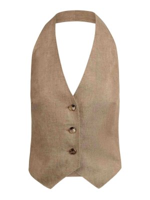 Max Mara: Chalecos  - Chaleco - Beis