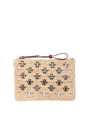 RABANNE: Bolso clutch - Bolso Clutch - Beis