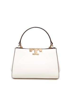 TORY BURCH: cross body bags - Mini Eleanor Baulet in Milk White Leather
