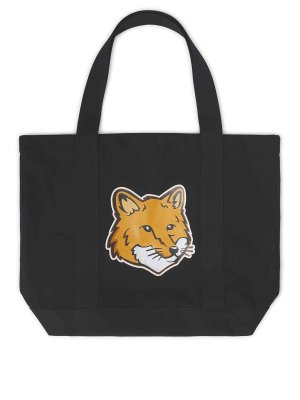 MAISON KITSUNÉ: Handtaschen - Shopper - Schwarz