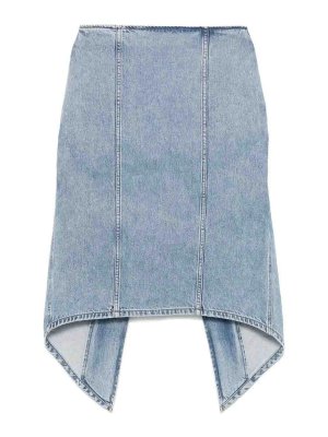 J.W. ANDERSON: ニーレングススカート＆ミディ丈 - 膝丈/ミディスカート - ライトブルー