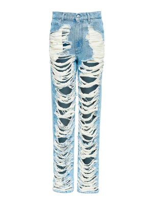 MM6 MAISON MARGIELA: Bootcut - Bootcut Jeans - Blau