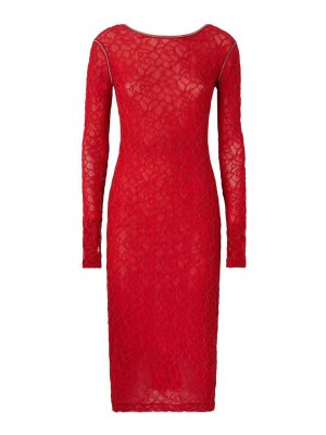 Pinko: knee length dresses - Midi in lace dress
