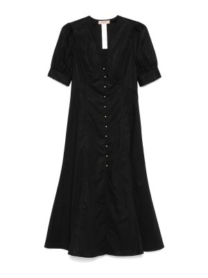 TWINSET: Knielange Kleider - Knielanges Kleid - Schwarz