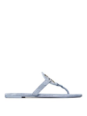 サンダル・ミュール MACH & MACH PUFFY HEART DENIM THONG SANDALS 5MM Mach & Mach Puffy Heart Denim Thong Sandal - Lozuri – LOZURI®