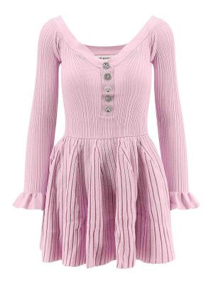 Self Portrait: ショートドレス - 膝丈/ミディスカート - ヌードカラー