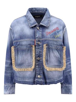 DSQUARED2: Vestes en denim - Blazer - Bleu