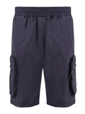 MONCLER: Trousers Shorts - Blue shorts