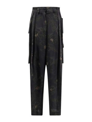 DRIES VAN NOTEN: casual trousers - Black trousers