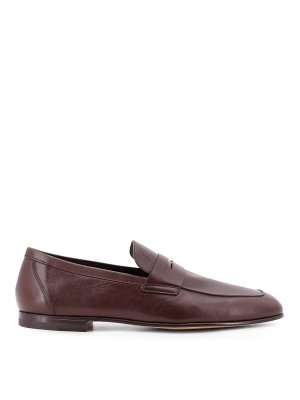 【値下げ】【新品未使用】『VALENTINO』 BROWN トラウザーズ ボウワウ レザー ローファー for メンズ インチ ブラック