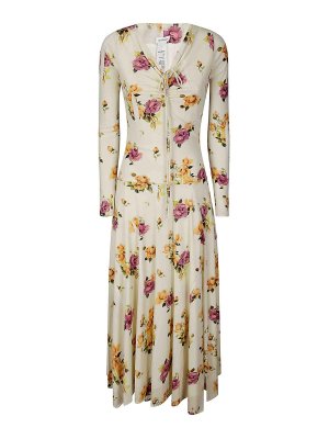 Acne Studios: evening dresses - Long long -sleeved dress printed