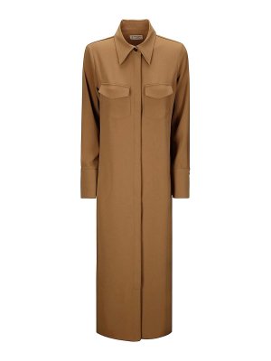 ALBERTO BIANI: maxi dresses - Long chemisier dress pure