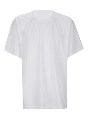 COMME DES GARÇONS HOMMES PLUS: t-shirts - White t-shirt creases pocket