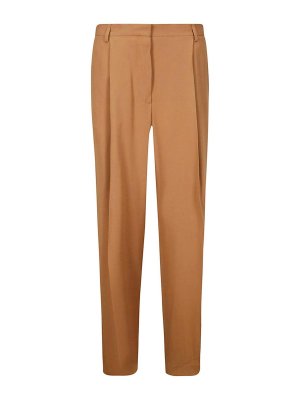DRIES VAN NOTEN: pantaloni casual - Pantaloni dritti marroni