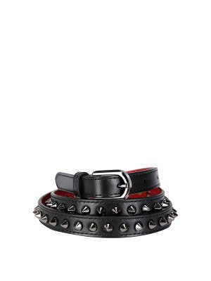 CHRISTIAN LOUBOUTIN: belts - Thin leather belt
