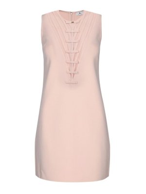 ELISABETTA FRANCHI: ショートドレス - ショートドレス - ヌードカラー