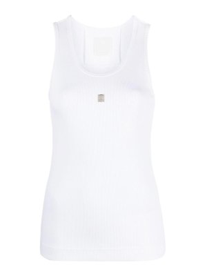 GIVENCHY: Tops & Tank tops - Slim Fit Tank Top In Cotton With 4G Detail