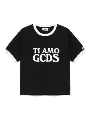 GCDS: Camisetas - Camiseta - Negro