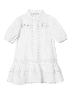 TWINSET: Robe longueur genou - Robe Au Genou - Argent