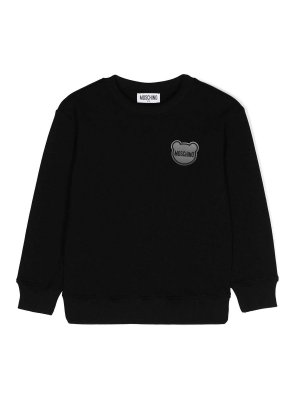 MOSCHINO: Suéteres con cuello pico - Suéter Cuello Redondo - Negro