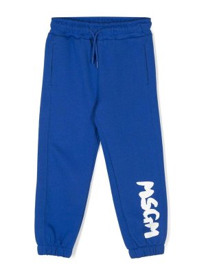 M.S.G.M. KIDS: Pantalons casual - Pantalons Décontractés - Bleu Foncé