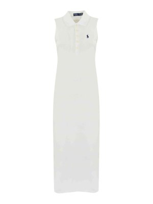 POLO RALPH LAUREN: abiti al ginocchio - Vestito senza maniche di cotone allungato