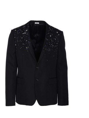 ALEXANDER MCQUEEN: casual jackets - Embroidered Single-Breasted Jacket