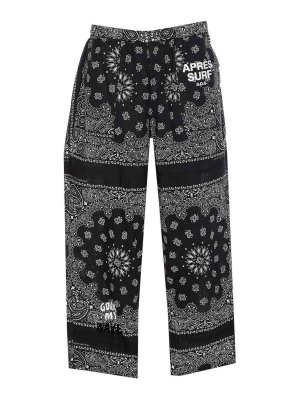 APRES SURF: tracksuit bottoms - Black Tacata Track Pants