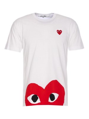 Comme des Garçons Play: Camisetas - Camiseta - Blanco
