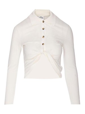 Courreges: Poloshirts - Poloshirt - Weiß