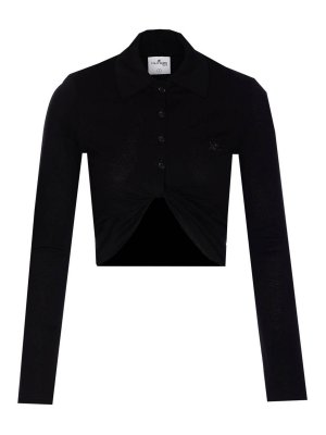 Courreges: Poloshirts - Poloshirt - Schwarz