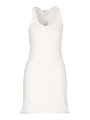 Courreges: Knielange Kleider - Knielanges Kleid - Weiß