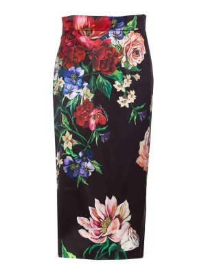 DOLCE & GABBANA: Knielange und Midi Röcke - Midirock - Schwarz