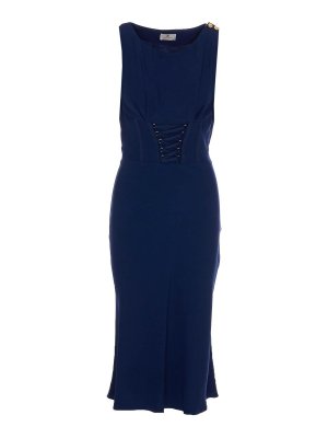 ELISABETTA FRANCHI: Vestidos media pierna - Vestido Midi - Azul