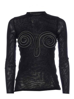 JEAN PAUL GAULTIER: crew necks - 3D Spirale Long Sleeves