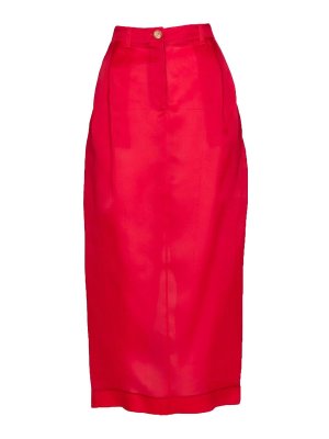 KHAITE: Faldas media pierna y semilargas - Falda Semilarga - Rojo