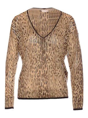Liu Jo: Tops & Tank tops - Multicolor Leopard Long Sleeves Top