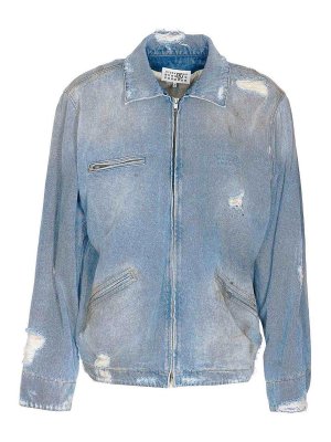 MM6 MAISON MARGIELA: Chaquetas casual - Chaqueta Casual - Azul