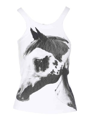 Pinko: Tops & Tank tops - White Curly Tank Top