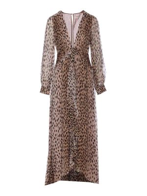 RIXO: knee length dresses - Multicolor Meera Dress