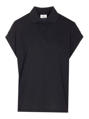 SAINT LAURENT: polo shirts - Black Polo