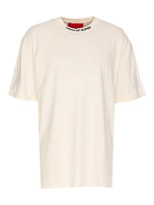 VISION OF SUPER: t-shirt - Maglietta con fiamme ricamate