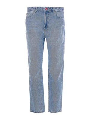 VISION OF SUPER: bootcut jeans - Heart Laser Print Jeans