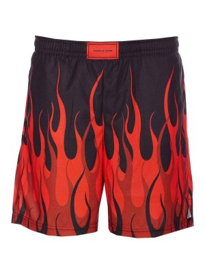 VISION OF SUPER: pantaloni shorts - Shorts di cesti neri