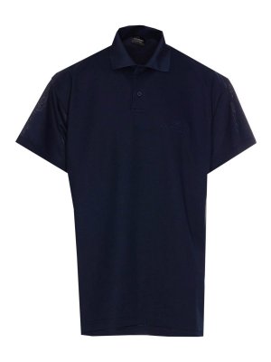 BALENCIAGA: polo shirts - Blue pole